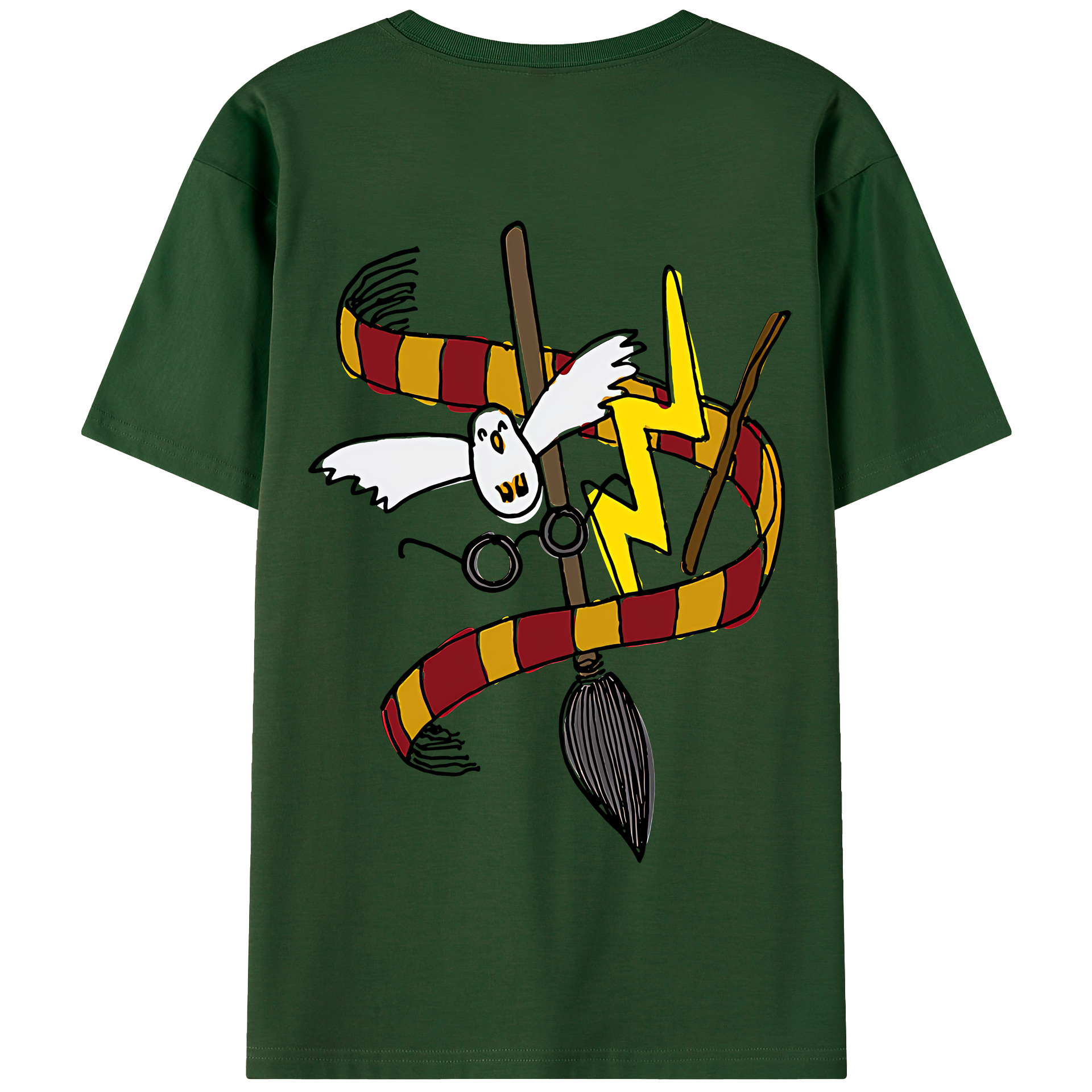 （画像用） Harry Potter ハリー・ポッターシリーズ 綿100％半袖Tシャツ（背面プリント）